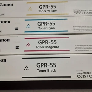 Kompletny zestaw kasety z tonerem CANON GPR-55 cyjan purpurowy żółty czarny - Zdjęcie 1 z 3
