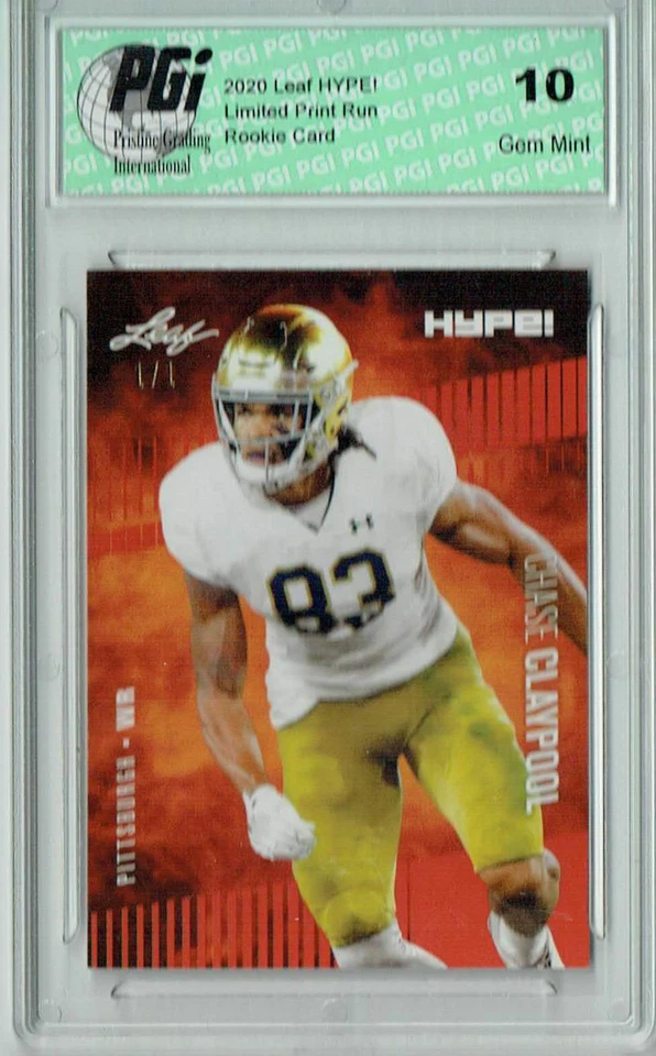 Chase Claypool 2020 Leaf HYPE! #40 Masterpiece 1 of 1 Rookie Card PGI 10 - Image 1 of 1