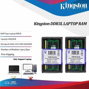 Kingston DDR3L 4GB 8GB 1333 1600 1866MHz Laptop SODIMM Memory RAM 204pin Lot New - Picture 1 of 6