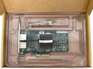 HP Gigabit Dual PORT GIGABIT ETHERNET PCIe NIC Card EXPI9402PT NC360T INTEL - Picture 1 of 3