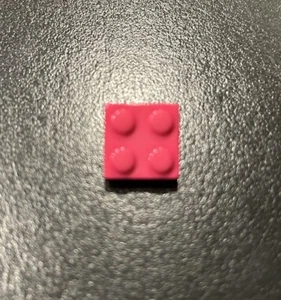 vtg LEGO shank button hot pink square 9/16” collectible novelty kid - Picture 1 of 2
