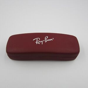Ray-Ban Red Burgundy Maroon Slim Hard Clamshell Glasses Case Hard Shell