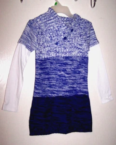 Energie Girls layerd look long sleeve tunic length top sweater size S - Picture 1 of 4