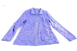 D&Co (Deninim & company) Purple Flowered Jacket - Size Small - Picture 1 of 4