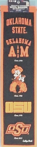 Oklahoma State 8 x 32 inch College Vault Evolution Wool Banner New Fanatics Cover