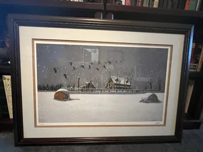 Litografía firmada y numerada de Bob Timberlake First Light Flight Foto 1 de 4