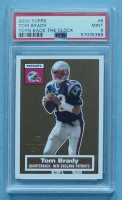 2005 - TOPPS - TOM BRADY - #6 de 22 - Retrocede el reloj - PSA 9 - Como nuevo Foto 1 de 2