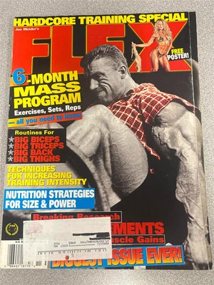 FLEX bodybuilding muscle magazine DORIAN YATES/Monica Brant poster 11-99 - Image 1 of 4