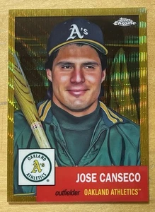 Jose Canseco 2022 Topps Chrome Gold Wave Refractor Serial #20/50 Mint Rare - Bild 1 von 2