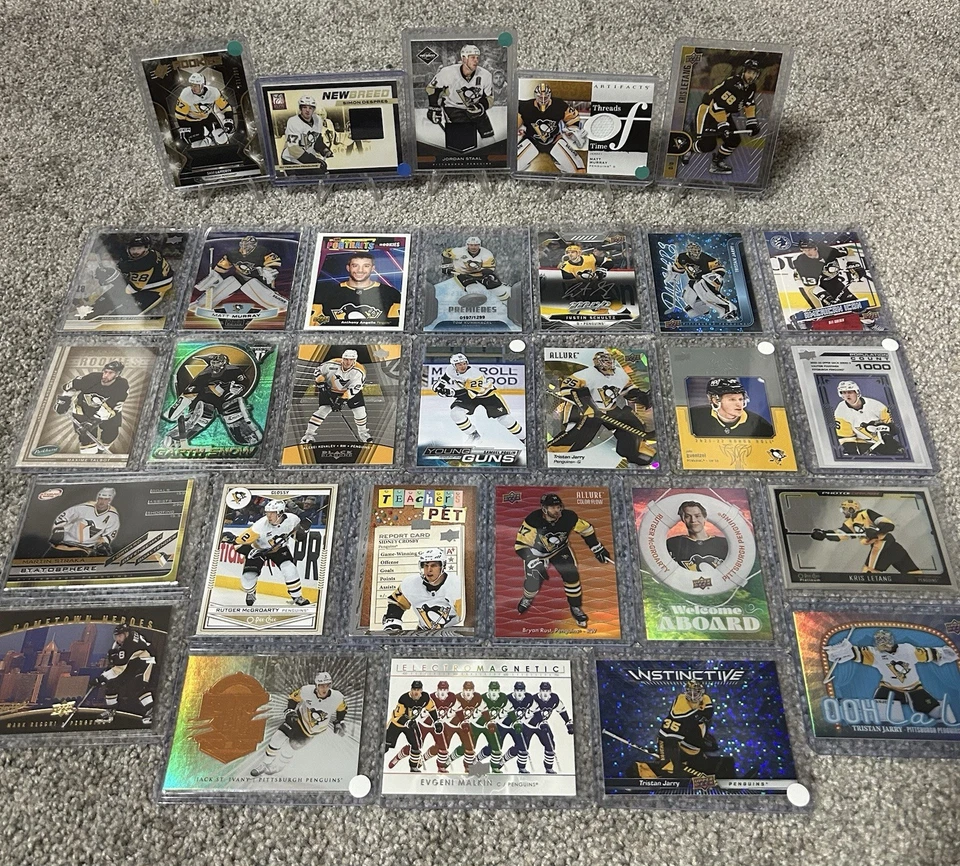 Pittsburgh Penguins 30 Card Insert Lot - Jerseys / Rookies / Serial Numbered / + - Image 1 of 4