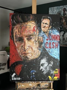 Johnny Cash - Original Acrylic Painting 120x90cm - Picture 1 of 2