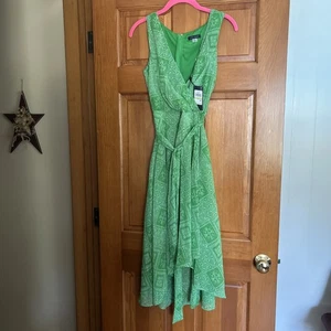Neu 129 $ Tommy Hilfiger Damen Midi ärmellos V-Ausschnitt Fit & Flare Kleid Größe 4 - Bild 1 von 9