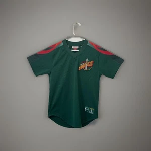 Mitchell & Ness Seattle Supersonics Men’s Size S Warm Up Shirt Green NBA Jersey - Picture 1 of 7