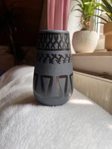 Vintage West Germany Vase 159/16 – blau schwarz – Mid Century – Fat Lava-Stil - Bild 1 von 3