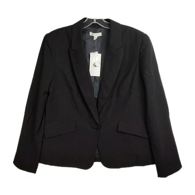 Blazer CATO para mujer talla 14 negro con un solo pecho cuello muesca de un botón nuevo con etiquetas Foto 1 de 4