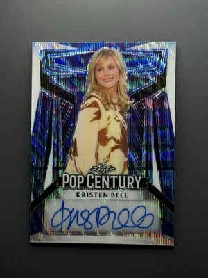 2023 Leaf Pop Century Kristen Bell Autograph AUTO Blue Shimmer /7 - Image 1 of 2