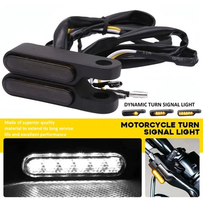 Handlebar For HARLEY-DAVIDSON ELECTRA GLIDE 93-19 LED Turn Signals Running Light — 第 1/4 张图片