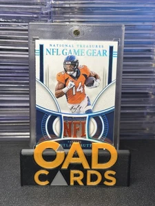 2023 National Treasures Courtland Sutton #NGG-CSN NFL Game Gear Shield 1/1 - Foto 1 di 3