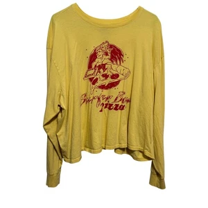 Stranger Things Surfer Boy Pizza Long Sleeve Yellow Shirt Size 3X - Picture 1 of 3