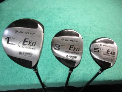 Juego de madera Dunlop EXD Extra Distance 1,3,5 con HC - Flexión Mid-Firm - Excelente estado Foto 1 de 4