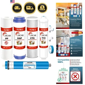 Juego de repuesto de filtro de agua de ósmosis inversa con membrana de 50 GPD para debajo de S... - Imagen 1 de 9
