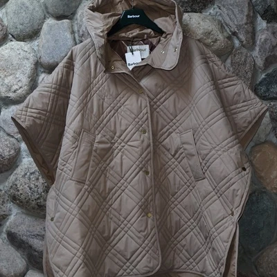 Barbour Astor плащ стеганая куртка пальто бежевый LQU1746BE51 $390 новый большой L - Изображение 1 из 4