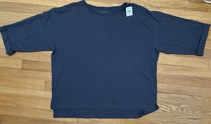 Pure J. Jill OGC Organic Cotton Perfectly Relaxed Gray Tunic Women Large Petite - Picture 1 of 6