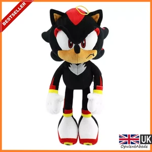 ⚫Sonic the Hedgehog Shadow Plushie Stuffed video game Plush Toy SEGA 33cm Plushy - Picture 1 of 3