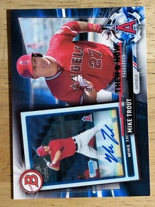 2017 Topps Bowman damals und heute #BOWMAN1 Mike Trout - Bild 1 von 2