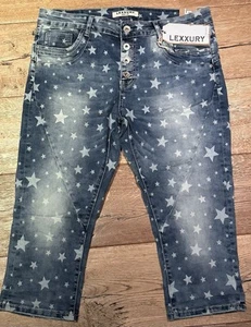 Lexxury Jeans Capri Hose Stretch Gr. L / 40blau Neu - Bild 1 von 4