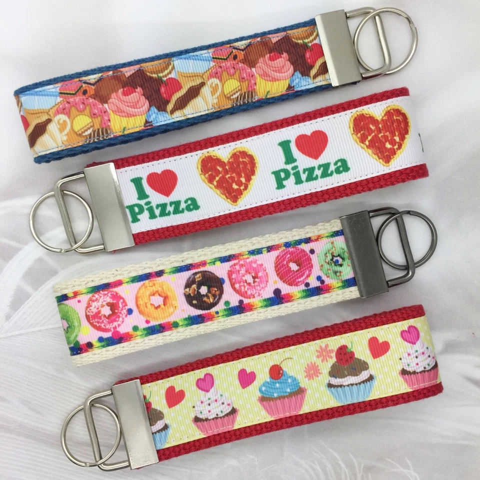 Llavero de comida, llavero para cupcakes, llavero para pizza, tirador de cremallera para donas, golosinas dulces Foto 1 de 1