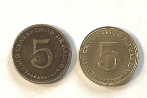 PANAMA 5 CENTESIMOS 1932 1962 COINS LOT OF 2 - Picture 1 of 2