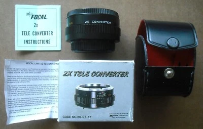 TELECONVERTIDOR FOCAL 2X para cámara fotográfica Canon 35 mm montaje tipo A NUEVA CAJA JAPÓN Foto 1 de 4