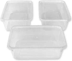 750ml Plastic Food Containers & Lids Microwave Freezer Safe Food Storage Boxes - Picture 1 of 7