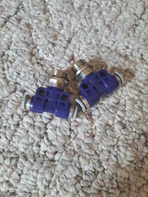 AVS ROMER 921P-10-1/2 LOT OF 2 PUSH TO CONNECT MALE T-ADAPTOR POM PLASTIC NEW - Image 1 of 3