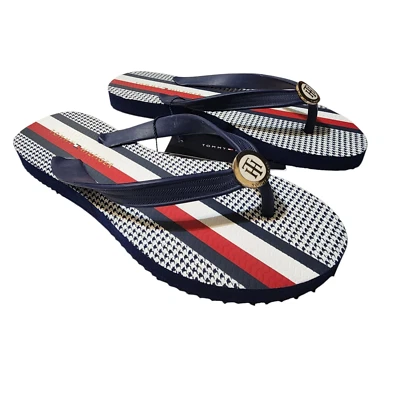Sandalias de goma Tommy Hilfiger para mujer talla 6 azul marino Foto 1 de 4