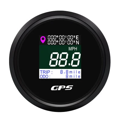 52mm Digital GPS Speedometer Odometer Mph Knot Km/h Speed Gauge For Car Boat - image 1 of 4