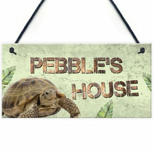 Personalised Pet Turtle Tortoise House Hanging Sign Home Plaque Pet Gifts - Picture 1 of 9
