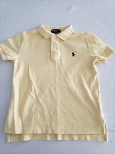 Polo Ralph Lauren Boys Polo Shirt short Sleeve youth Yellow Kids NO SIZE TAG - Picture 1 of 5