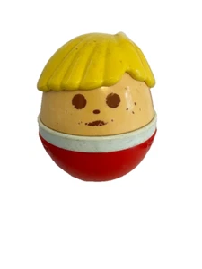 VTG 1980's Jumbo Little Tikes Weeble Wobble Toddle Tots 5" Red Chime Ball ROLY - Picture 1 of 2