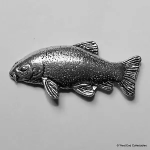 Tench Fish Pewter Pin Brooch -British Handcrafted- Coarse Fishing Angling Gift - Picture 1 of 3