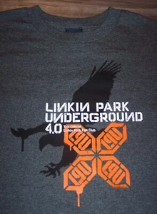 Vintage LINKIN PARK Band Underground Fan Club T-Shirt MENS SMALL NEW DC SHOES - Picture 1 of 6