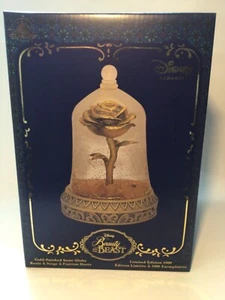Disney Visa Beauty and the Beast Enchanted Gold Rose Snowglobe Limited Edition - Picture 1 of 7