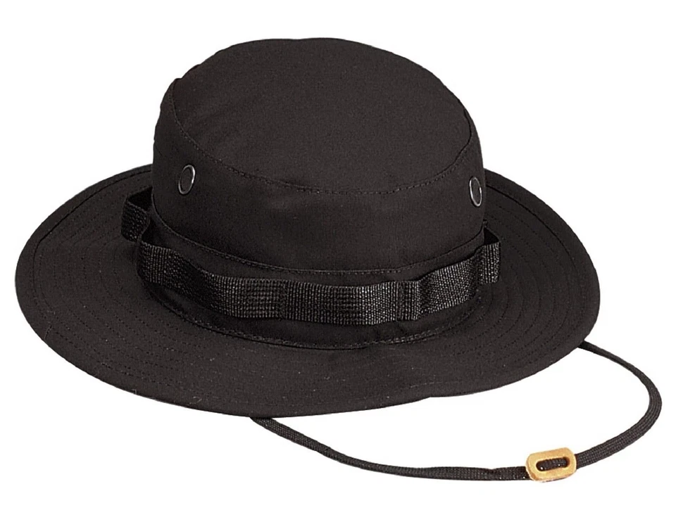 Rothco 100 Cotton Rip-stop Boonie Hat Black 7