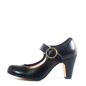 Chelsea Crew Madeline black mary-jane heels size 40 or 40.5 - Picture 1 of 3