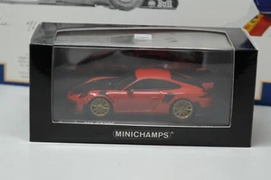 MINICHAMPS - 2018 PORSCHE 911 GT2RS - RED / GOLD WHEELS  - 1/43 SCALE MODEL CAR - Picture 1 of 10