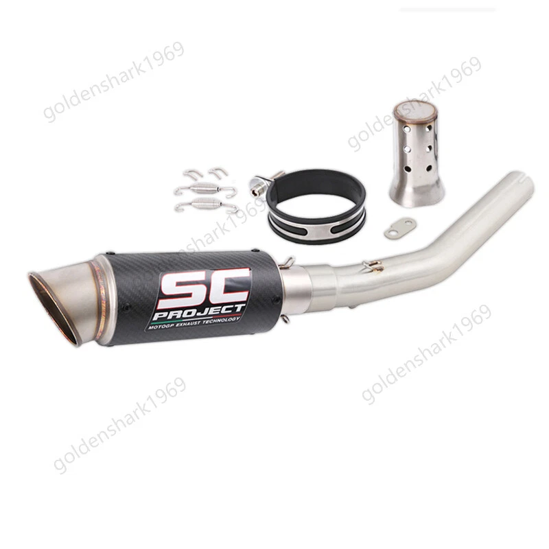 Tenere 700 2019-2025 for Yamaha XTZ07 Slip On Muffler Exhaust Tips Black Carbon - Image 1 of 4