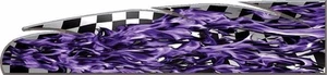 Checkered racing flag purple flame go kart race car vinyl graphic decal wrap - Picture 1 of 1