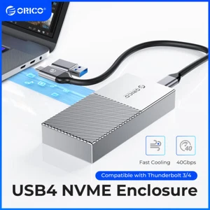 Carcasa SSD ORICO USB4 NVMe 40 Gbps PCIe3.0x4 M.2 Estuche SSD para Thunderbolt 3 4 - Imagen 1 de 12