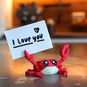 Crab Photo Clip Magnet Card Holder Creative Paper Clamp Desktop Decoration - Picture 1 of 6